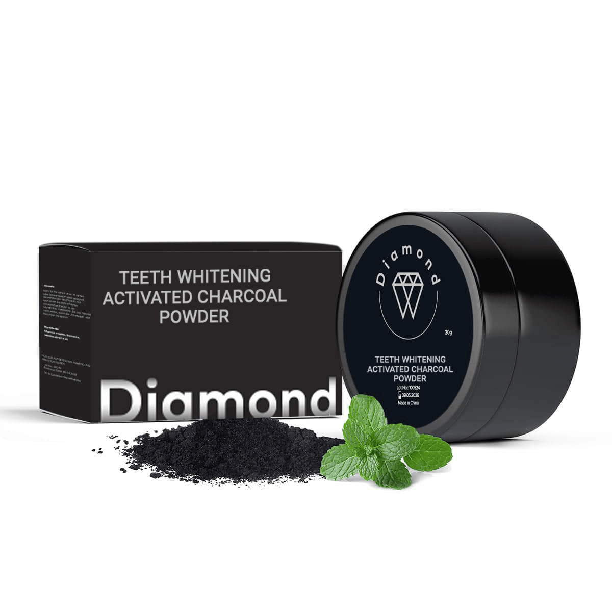 Diamond Smile tannbleking med aktivt kullpulver