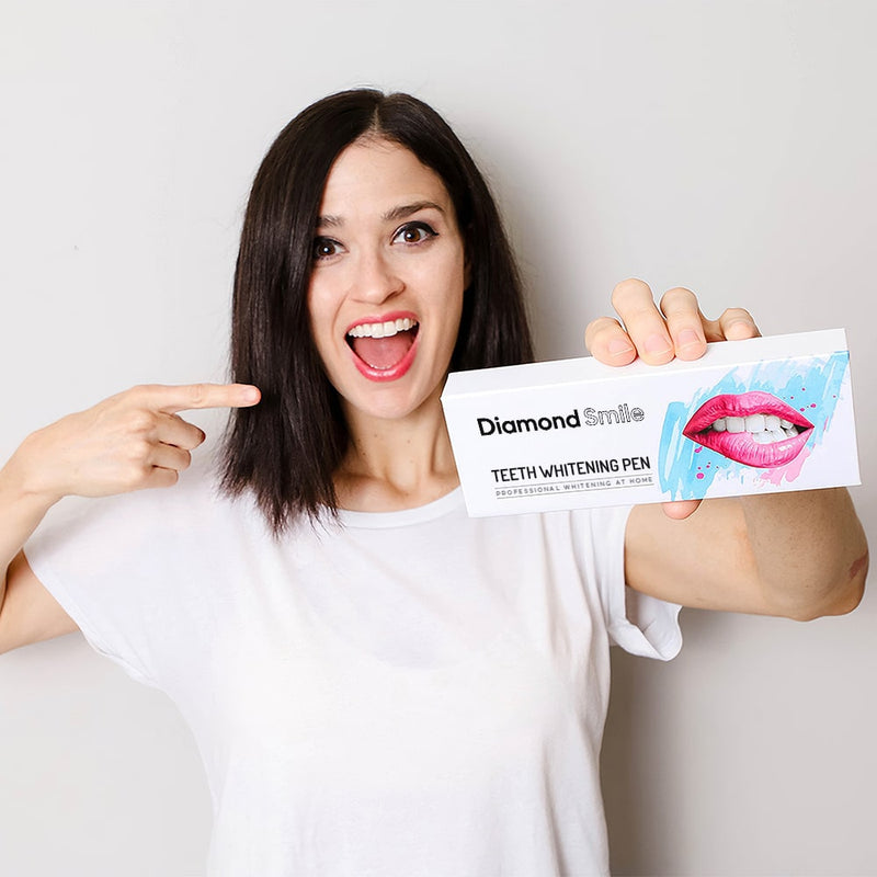 Diamond Smile blekingspenn og lilla fargekorrigeringsskum i sett