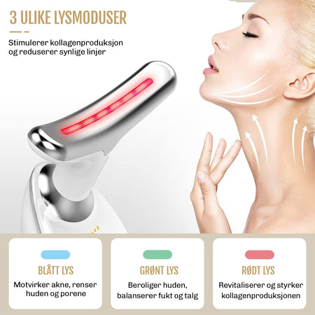 Diamond LED lysterapi ansikt for fastere og jevnere hud