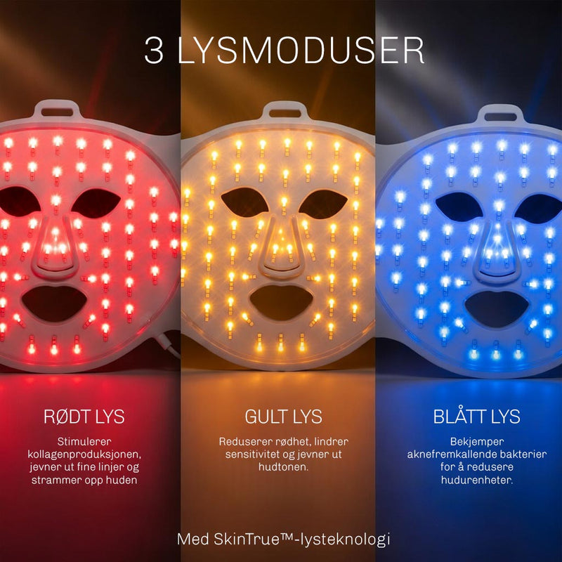Anti aging LED maske LumiWhite for jevnere og yngre hud