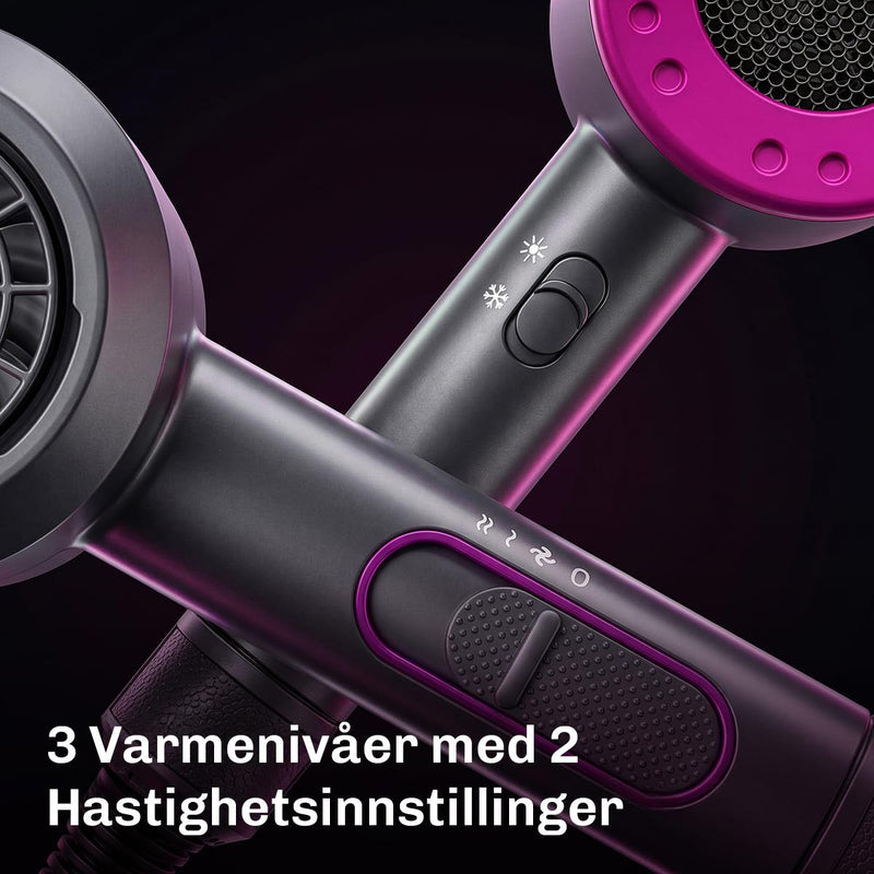 AirFusion hårføner med anti-frizz-teknologi for glatt, mykt og glansfullt hår.
