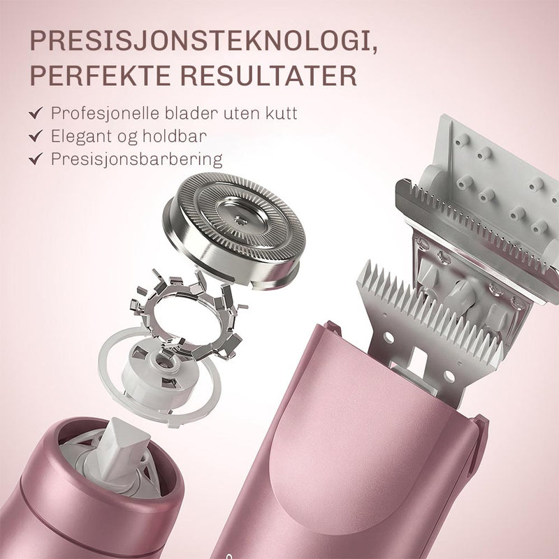 Elektrisk mini trimmer for kvinner med hudvennlig bruk