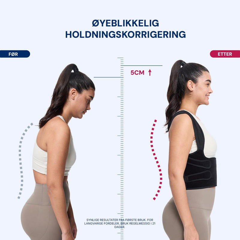 Holdningstrener som bidrar til en mer naturlig kroppsstilling ved kontorarbeid og daglig bruk.