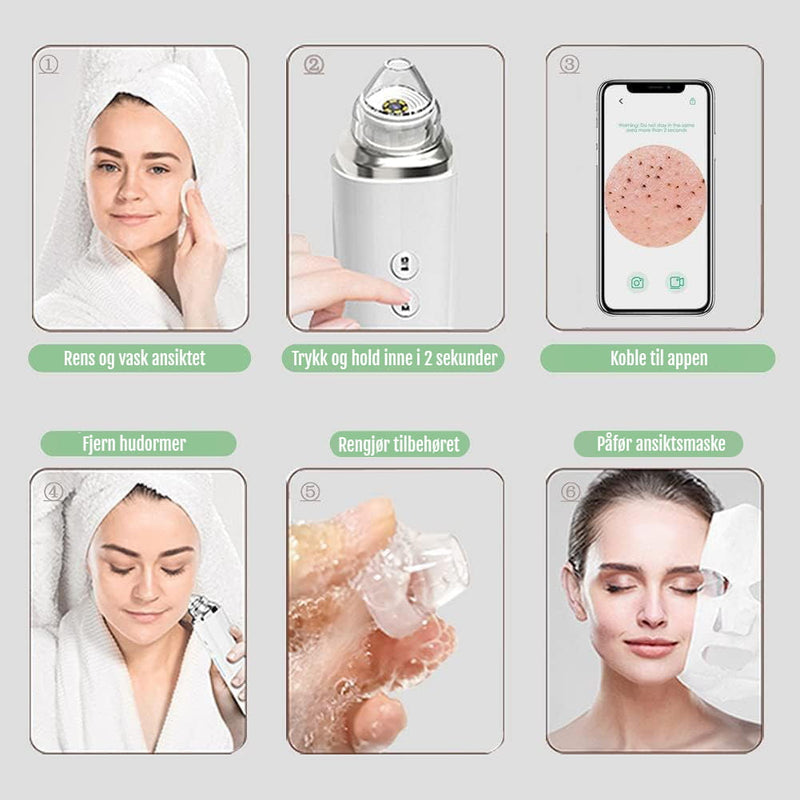 Hudormfjerner for presis rens av ulike ansiktsområder