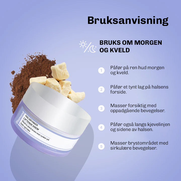 Krem for dekolletage med oppstrammende effekt