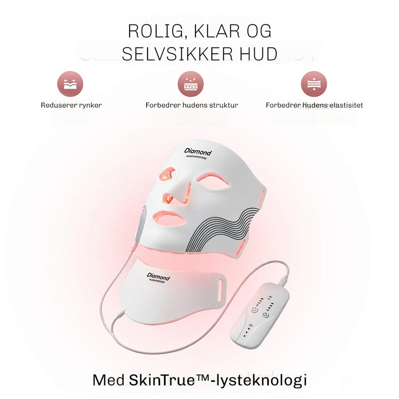 LED maske LumiWhite som stimulerer kollagenproduksjon og elastisitet