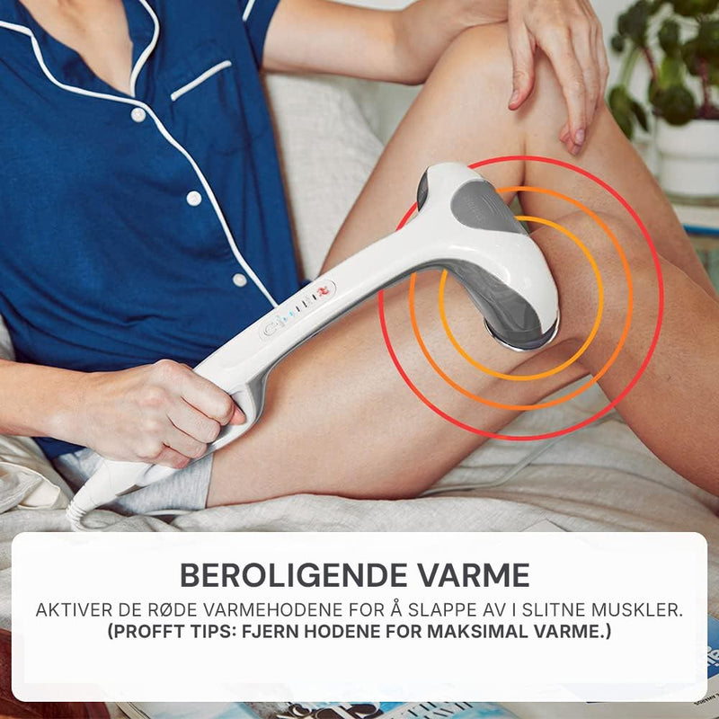Massasjeapparat for rygg og nakke som lindrer stive muskler med dyp massasje og varme.