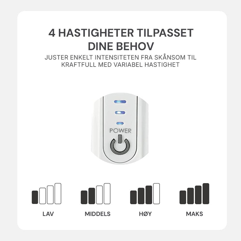 Massasjeapparat for skuldre, rygg, ben og føtter med kraftig dypvevsmassasje.