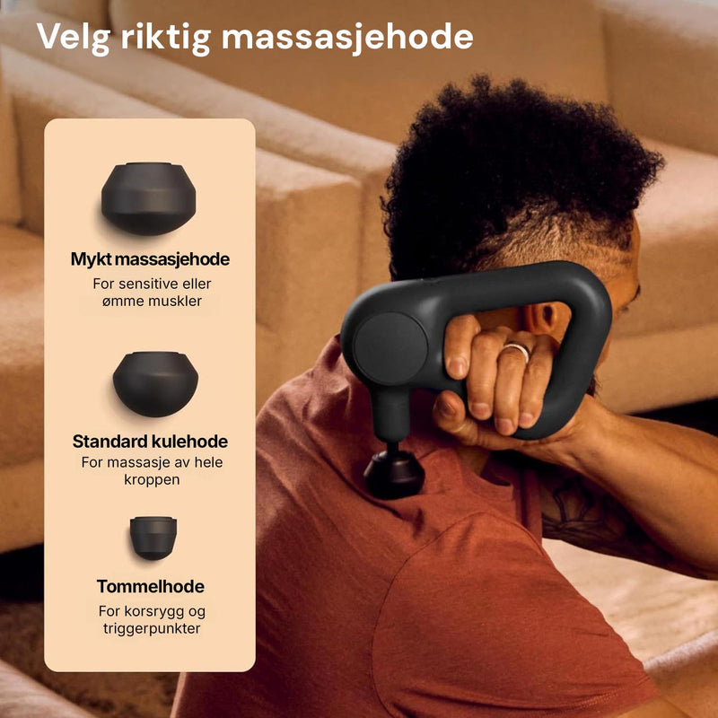 Massasjepistol for raskere restitusjon etter trening og fysisk aktivitet.