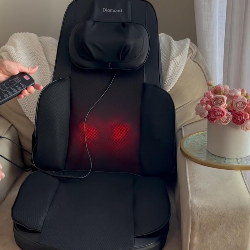 Massasjepute til stol med ergonomisk design for komfortabel massasje hjemme eller på kontoret.