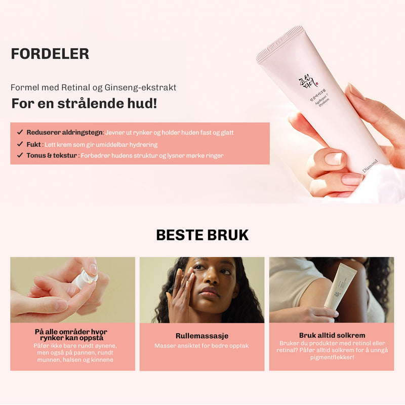 Øyekrem for bruk morgen og kveld