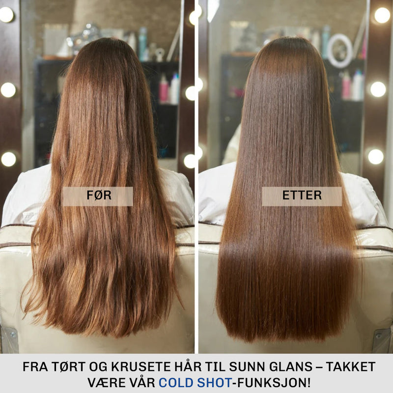 Rettetang med justerbar luftstrøm