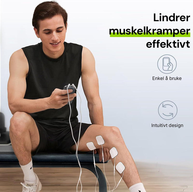 TENS-enhet for effektiv smertelindring ved muskelspenninger og nervesmerter.